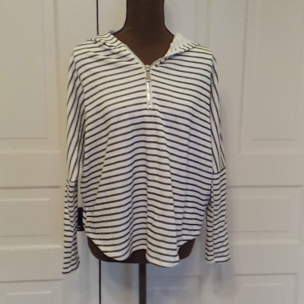 Women's boutique striped hoodie